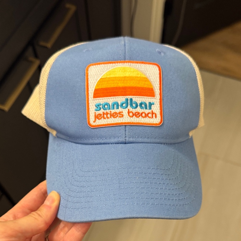 Nantucket Sandbar Jetties Beach Women's Light Blue Trucker Hat